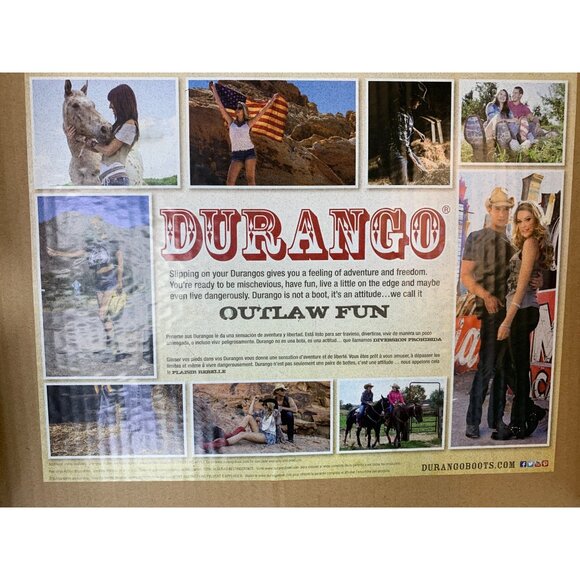 Durango Cowgirl Lady Rebel Patriotic Flag Boots 8M Leather Q10140 NWB $165 - Picture 5 of 16